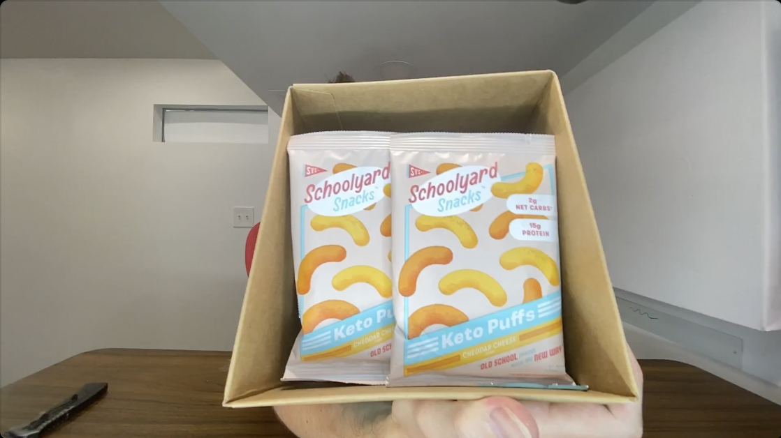 TASTE TEST Schoolyard Snacks Cheddar Cheese Keto Protein Puffs