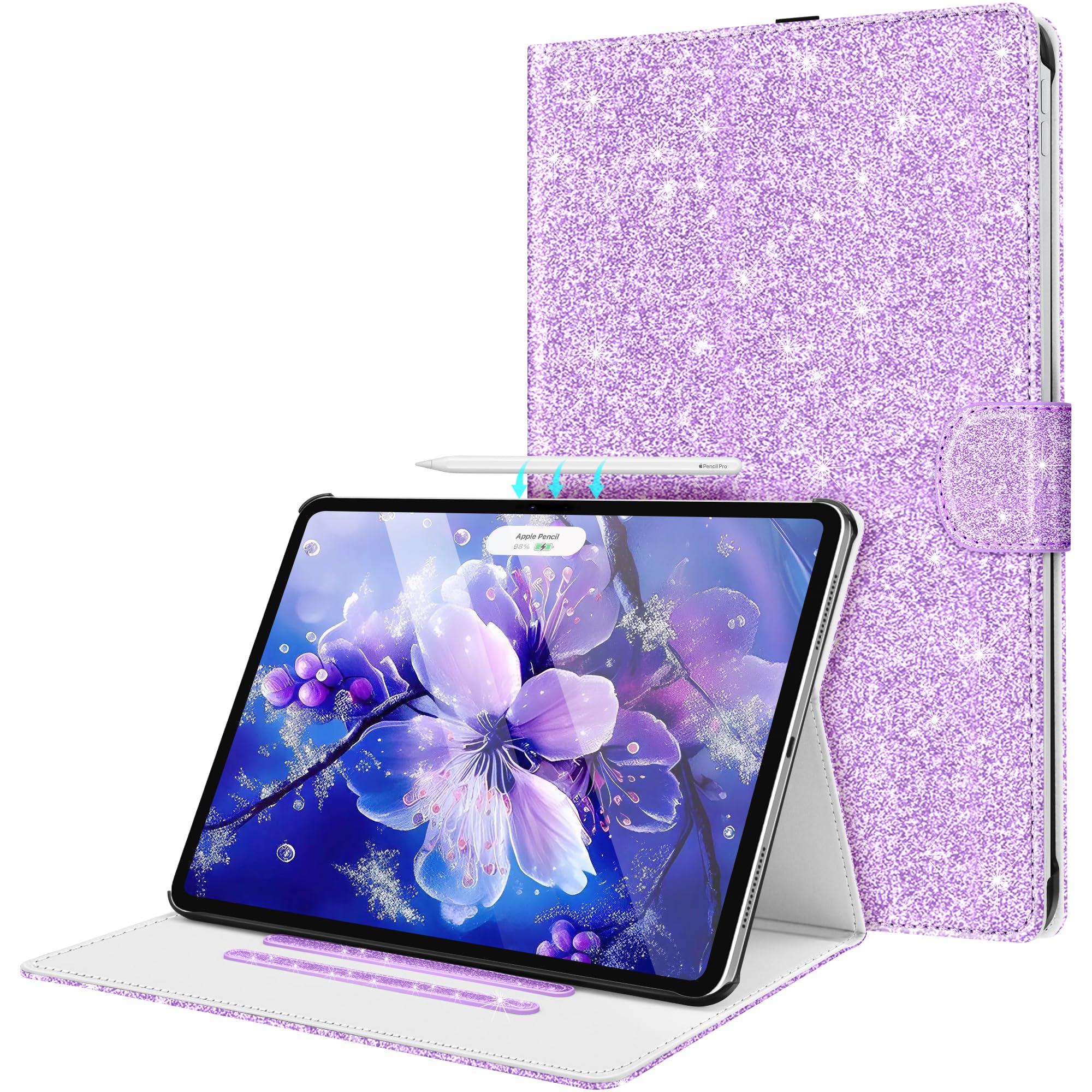 Amazon.co.jp: iPad Pro 13インチ用ケース 2024 M4 ペンシルホルダー 