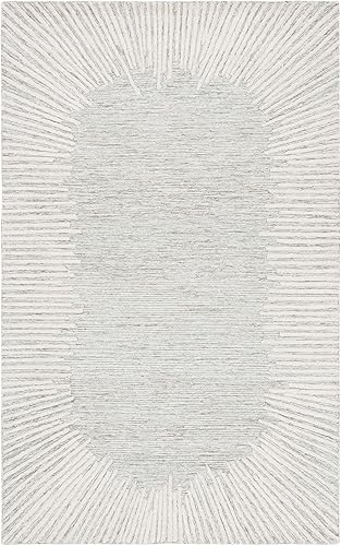 Miniatura 8 de Safavieh Abstract Collection - Alfombra decorativa, 3 x 5 pies, color negro y marfil, lana hecha a mano, ideal para zonas de alto tráfico en