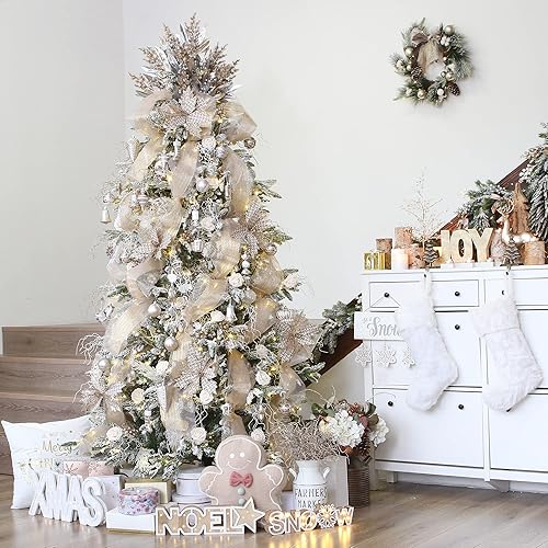 Miniatura 5 de Sea Team Juego de 50 adornos de bolas de Navidad inastillables, bolas, bastones de caramelo, campanas, copos de nieve, colgantes, gotas de remate,