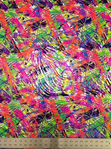 Miniatura 4 de The Yard - Pintura colorida con lámina holográfica de cebra en nailon elástico y elastano