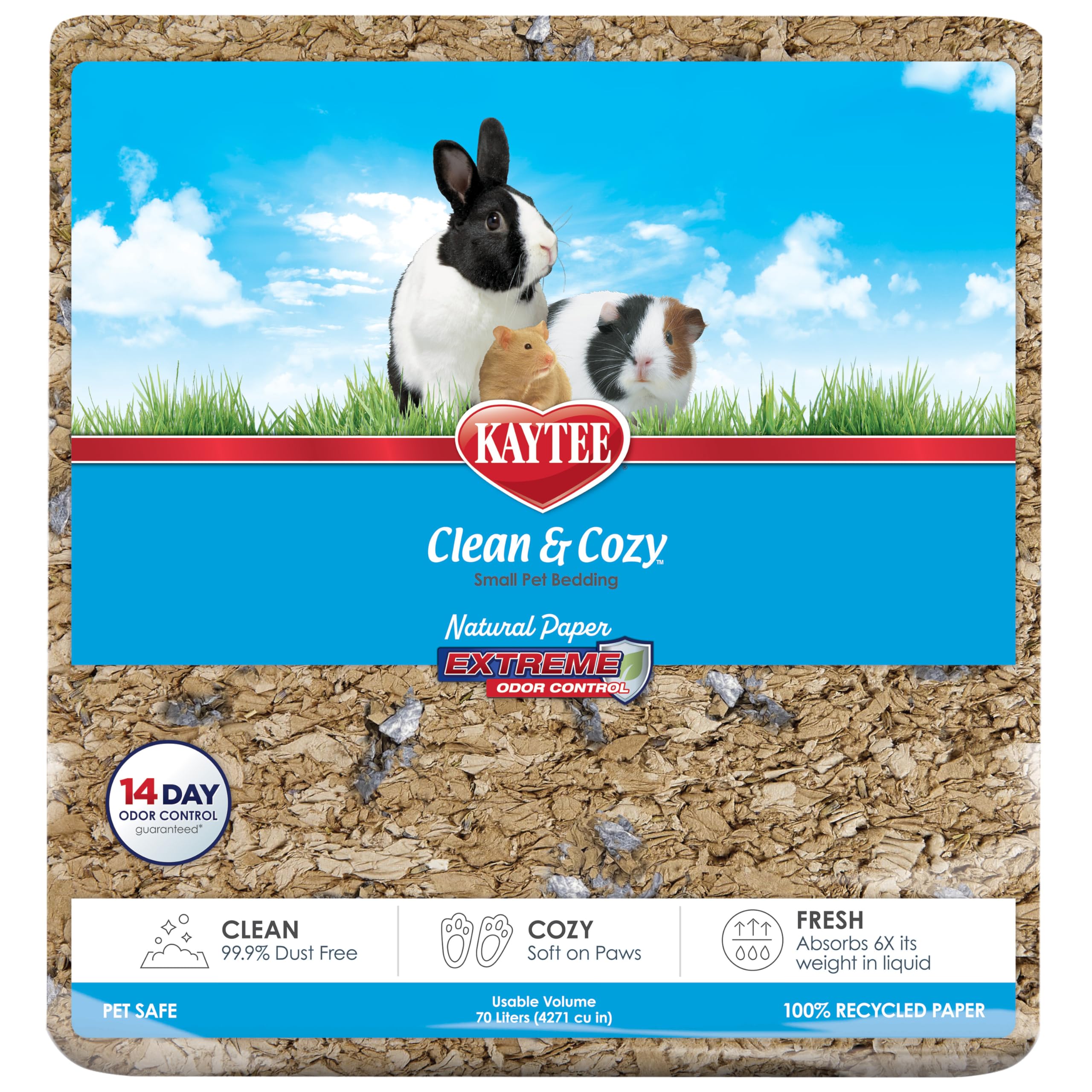 Kaytee Clean &amp; Cozy Classic Hamster Bedding, 70 Liters