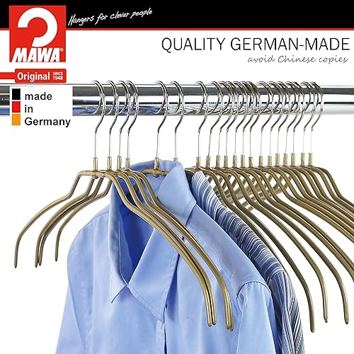 Miniatura 10 de Mawa by Reston Lloyd Silhouette Serie ultrafina colgador de camisa antideslizante que ahorra espacio estilo 42pies paquete de 180 unidades color