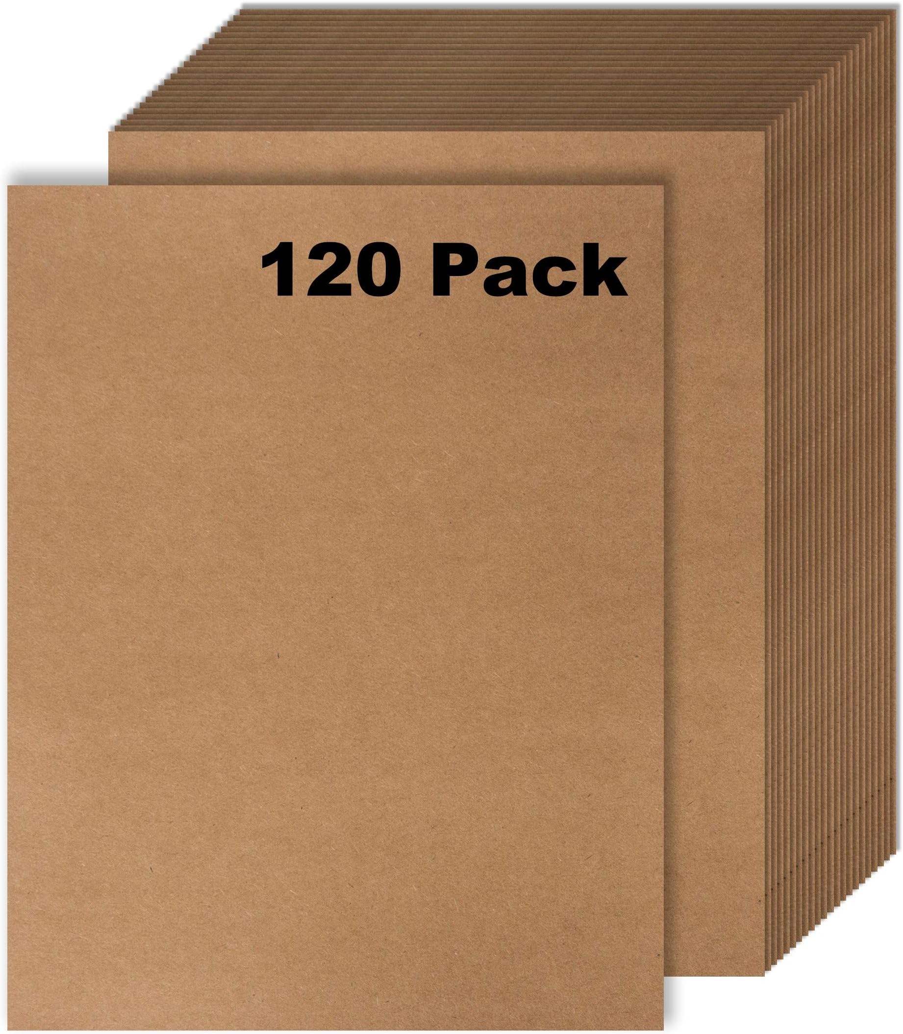 120 Pack Kraft Paper - Brown Stationery Paper- Brown Craft Paper for Arts and Craft, Drawing, D.I.Y. Projects - Letter Size Kraft Paper - Laser & Inkjet Printer Compatible - 8.5 x 11 Inches
