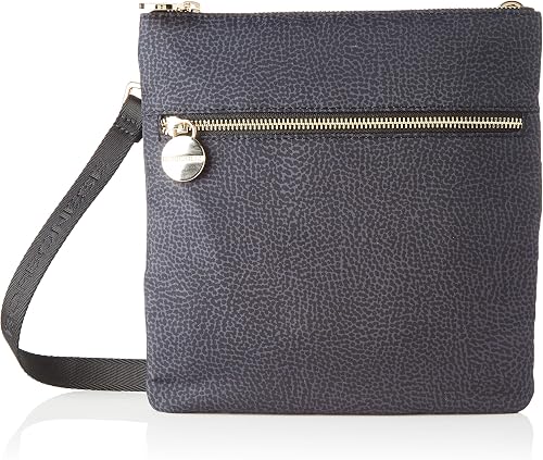 Borbonese Borsa Tracolla Small, Spalla Donna, Nero (Nero/Nero), 22x23.5x3  cm (W x H x L) : Amazon.it: Scarpe e borse