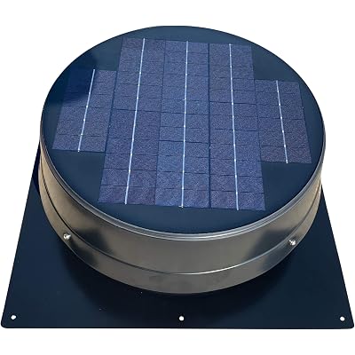 Remington Solar 20 Watt Roof Mount Solar Attic Fan - Round Series