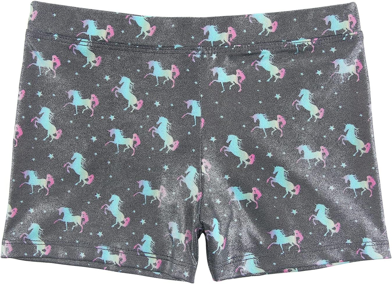 HDE Gymnastics Shorts for Girls Dance Short Glitter Sparkle Tumbling Bottoms