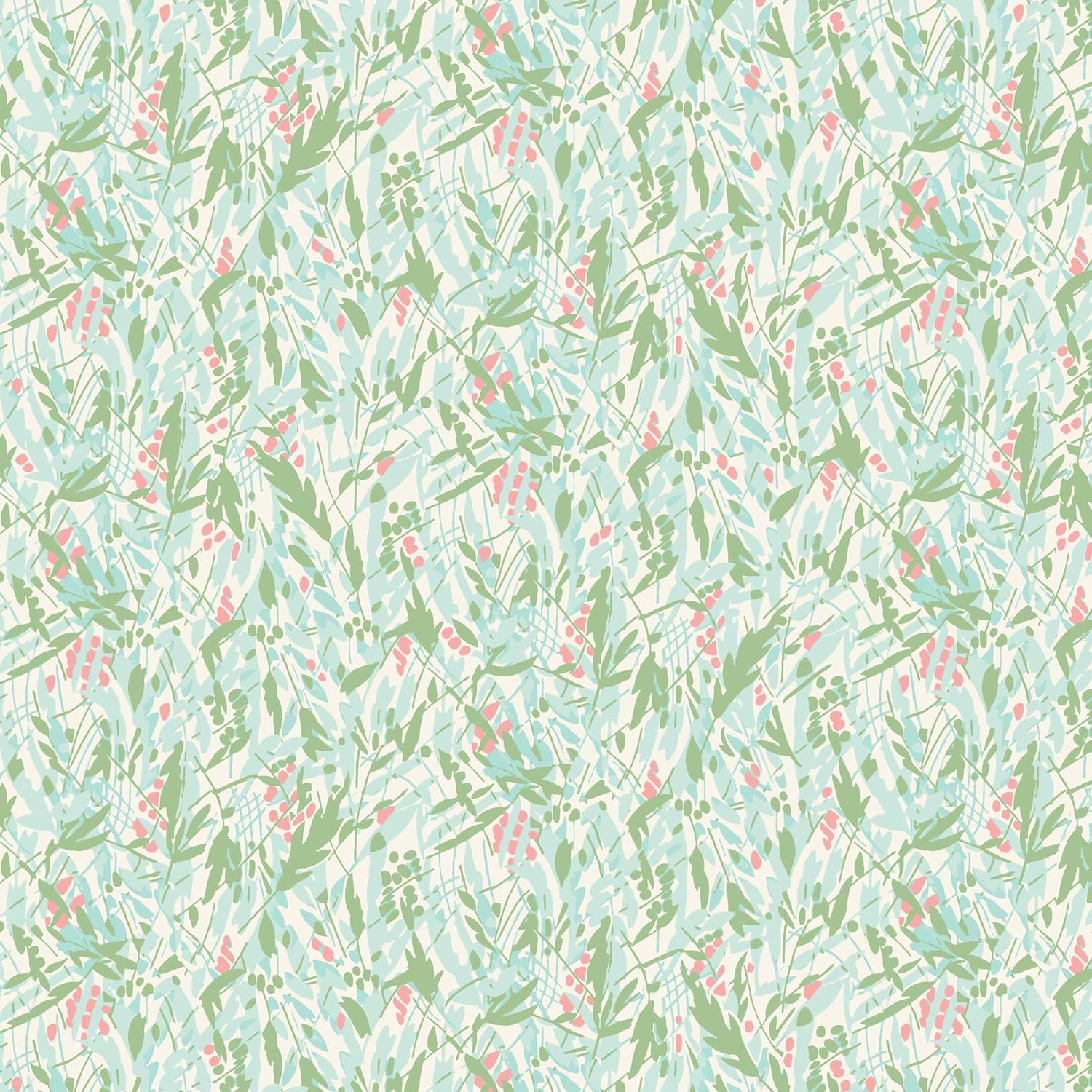 Michael Miller Rose Marie Field, Olive 15 Yard Bolt