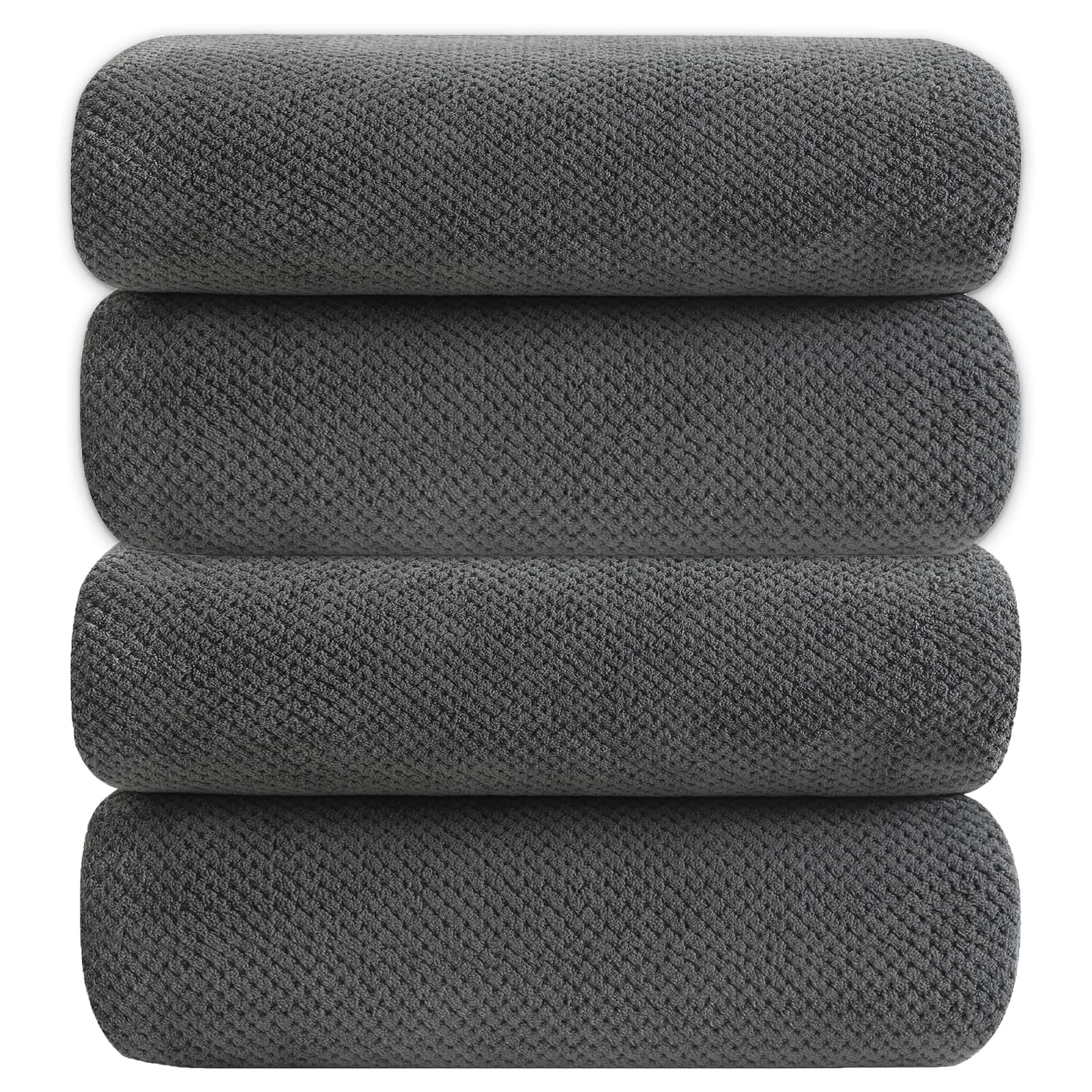 YTYC 29x59 Bath Towels,Towels for Bathroom,Charcoal,4-Pieces
