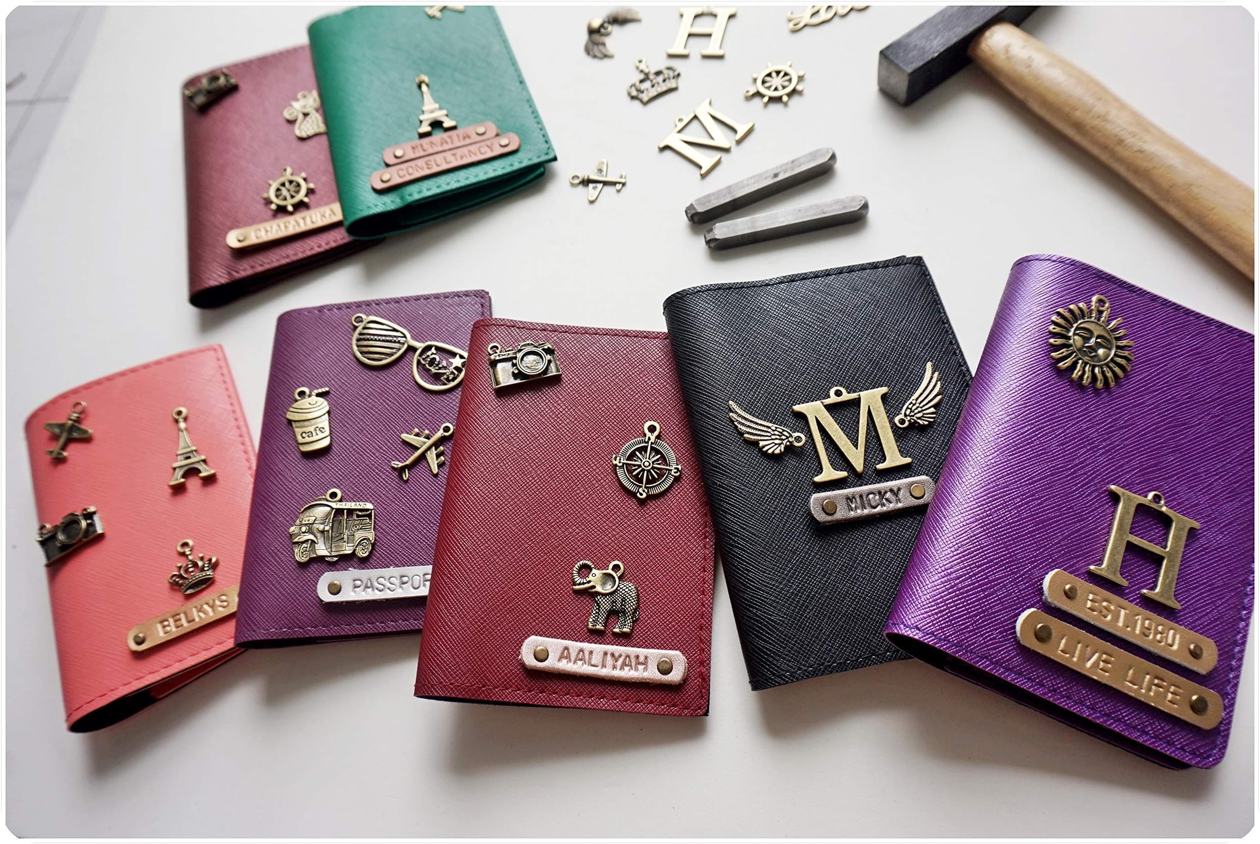 Personalized passport holders, Passport cover with name, Passport holder for couple