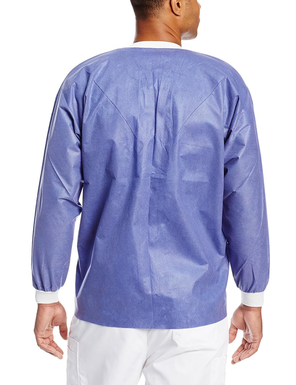 ValuMax 3630BBXL Extra-Safe, Wrinkle-Free, Noble Looking Disposable SMS Hip Length Jacket, Blueberry, XL, Pack of 10