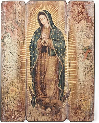 Joseph's Studio by Roman - Panel decorativo de Nuestra Señora de Guadalupe, 17 pulgadas de alto, paneles valientes, tablero de fibra de densidad