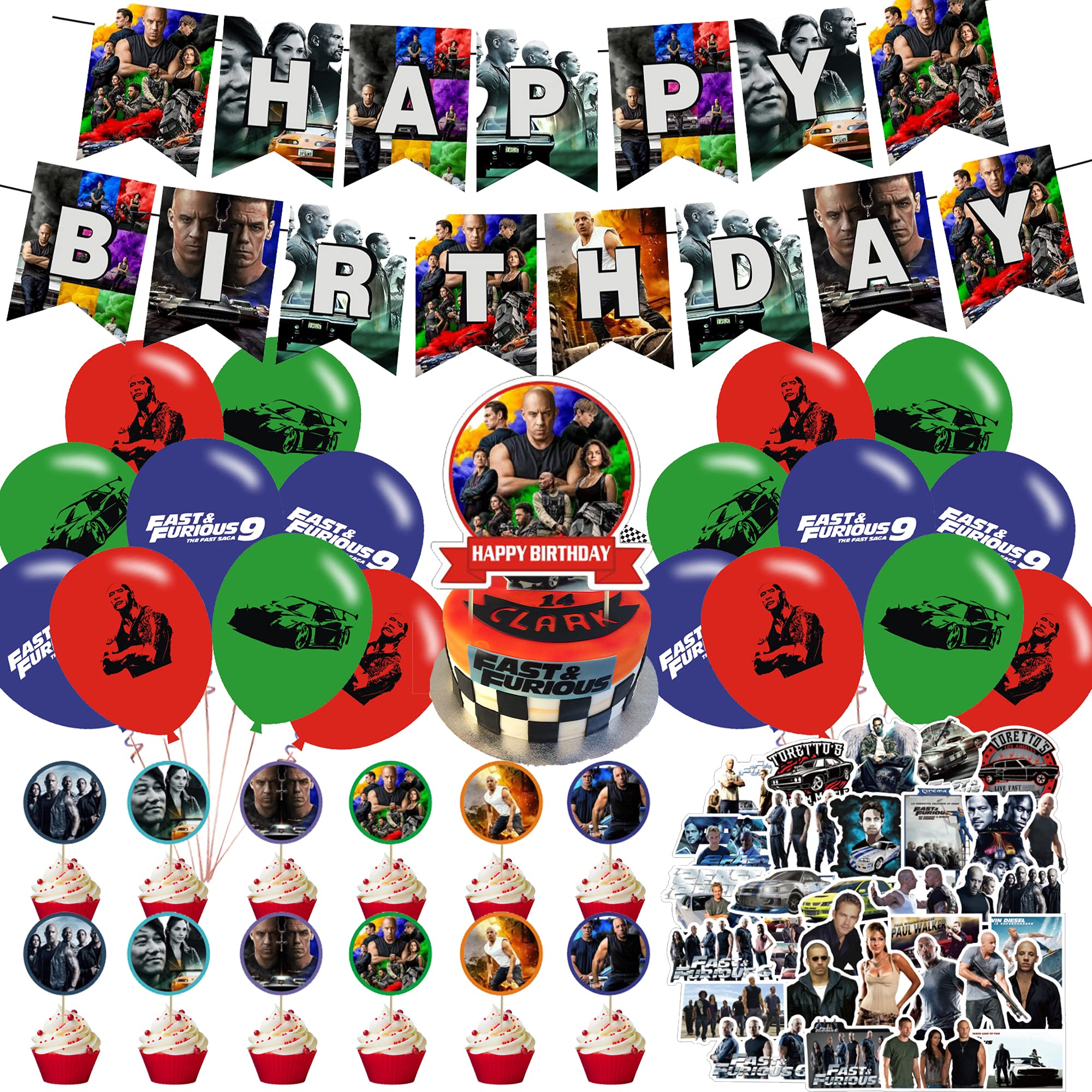 Buy The Fast and Furious 9 Party Decorations,Birthday Party Supplies
