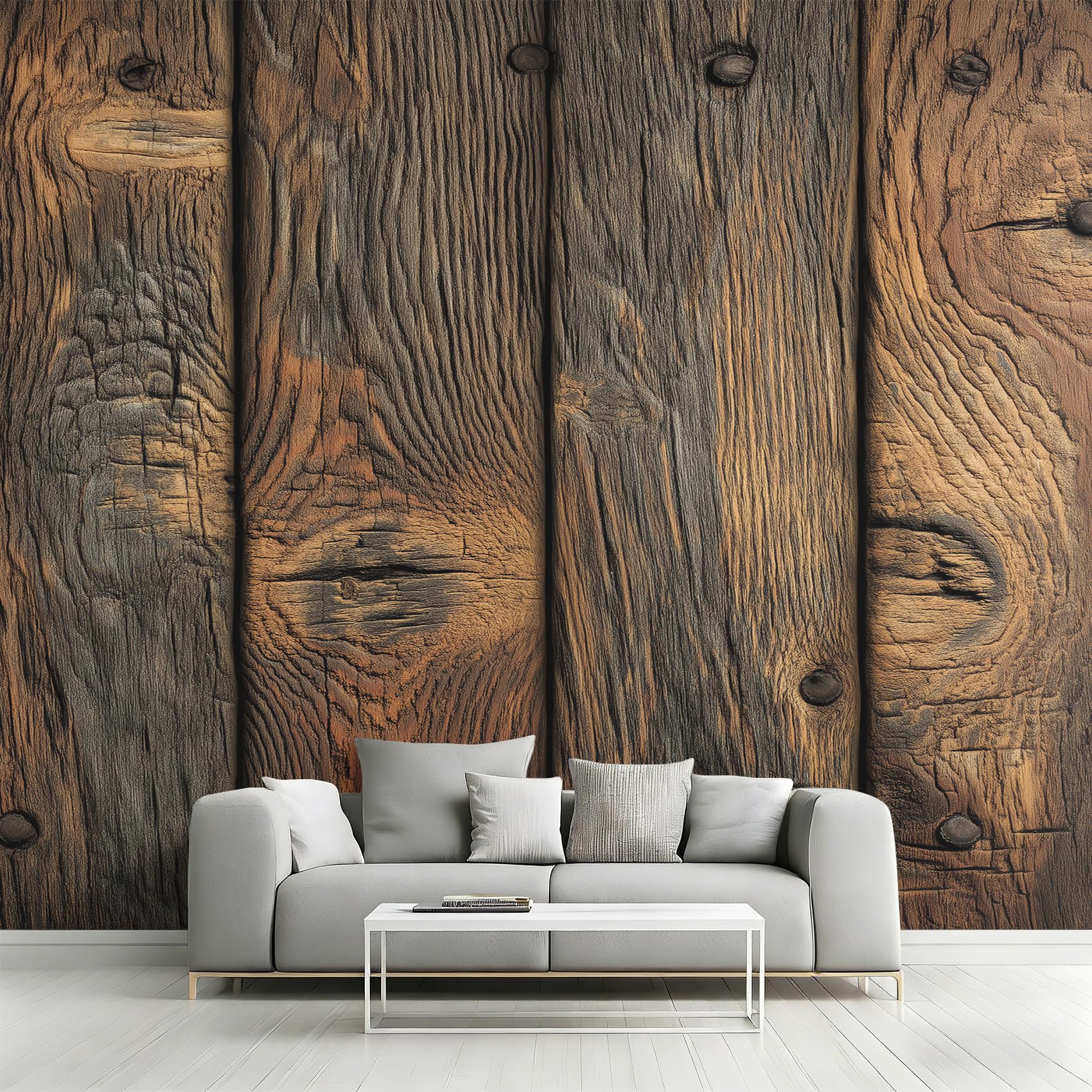 Generisch Fototapete Holzmaserung Tapete 350 x 256 cm, Tapete Rustikale Holzplanke Vliestapete Wallpaper Wandtapete für Wohnzimmer Schlafzimmer Sanierung Wandbilder Wanddeko D&O186