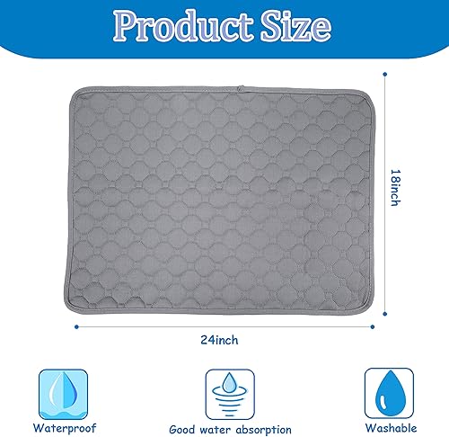 Miniatura 2 de Almohadilla lavable para orina de perro, 18 x 24 pies, impermeable, antideslizante, para perros y gatos, secado rápido, a prueba de fugas
