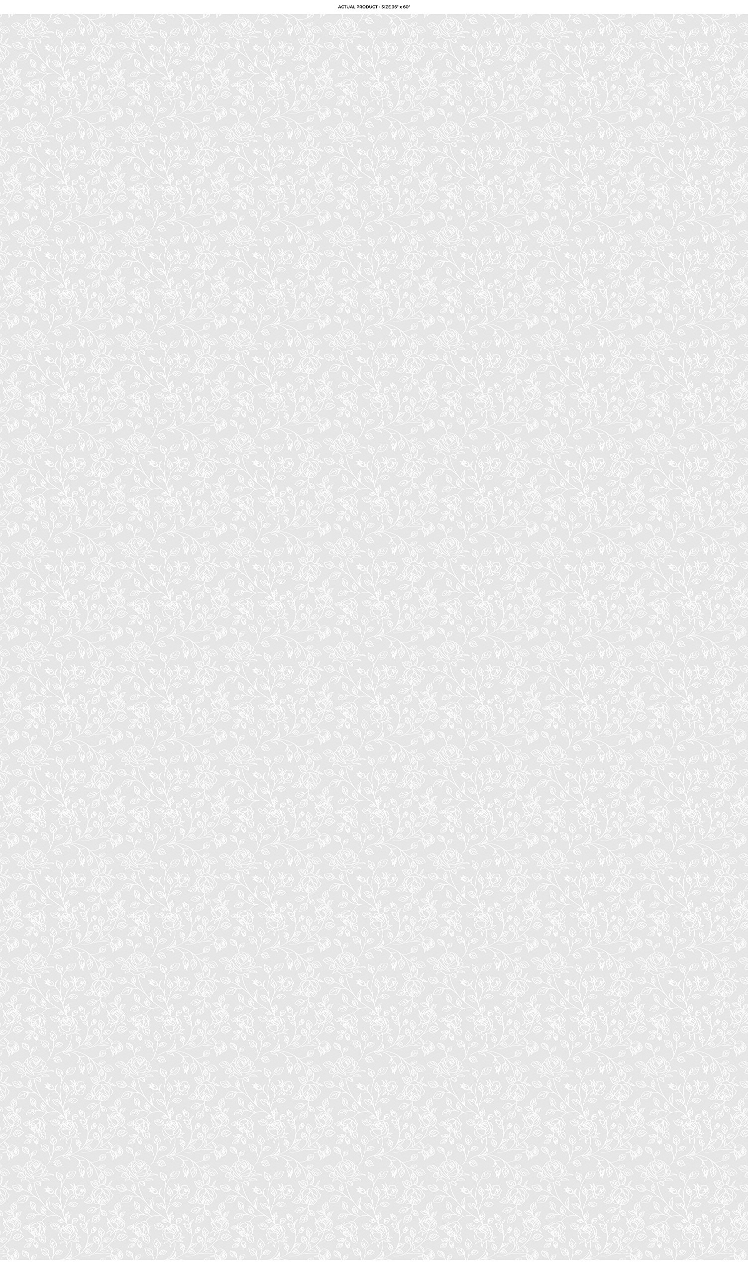 Windowpix 36 x 60 White Gothic Rose Design Frosted Window Film Privacy Static Cling Film UV Filtering Energy Saving