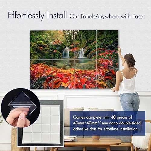 Miniatura 3 de PINWELIFE Paneles acústicos de arte de pared, paneles absorbentes a prueba de sonido, para el hogar y la oficina, amortiguación decorativa