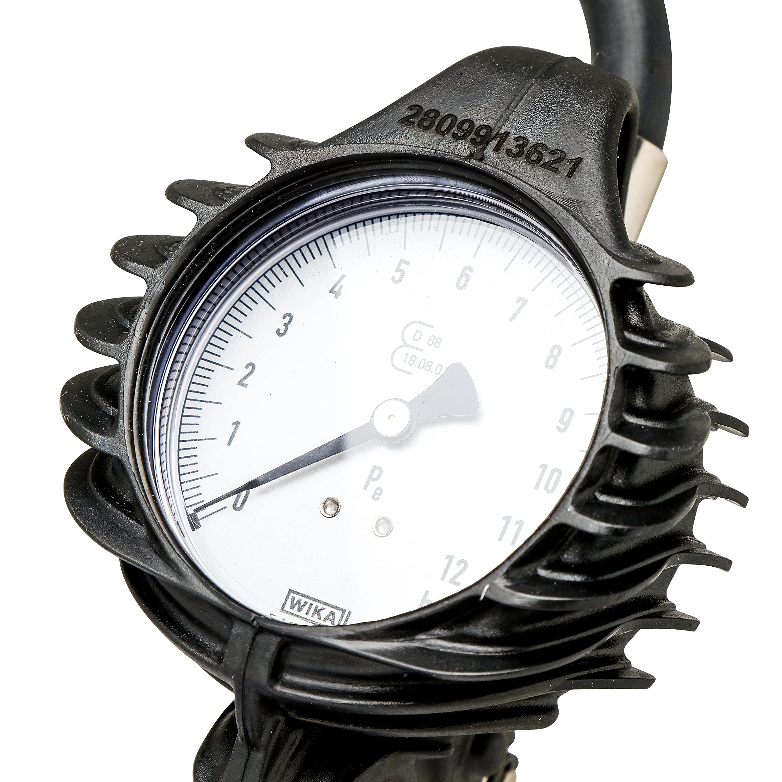 ABAC Gonfleur Pneu PRO - Homologué CEE - Manomètre 80 mm - Connecteur Double Valve pour Camions et Autobus - Tuyau 1.5 m - Usage Professionnel - Poids : 0.86 kg