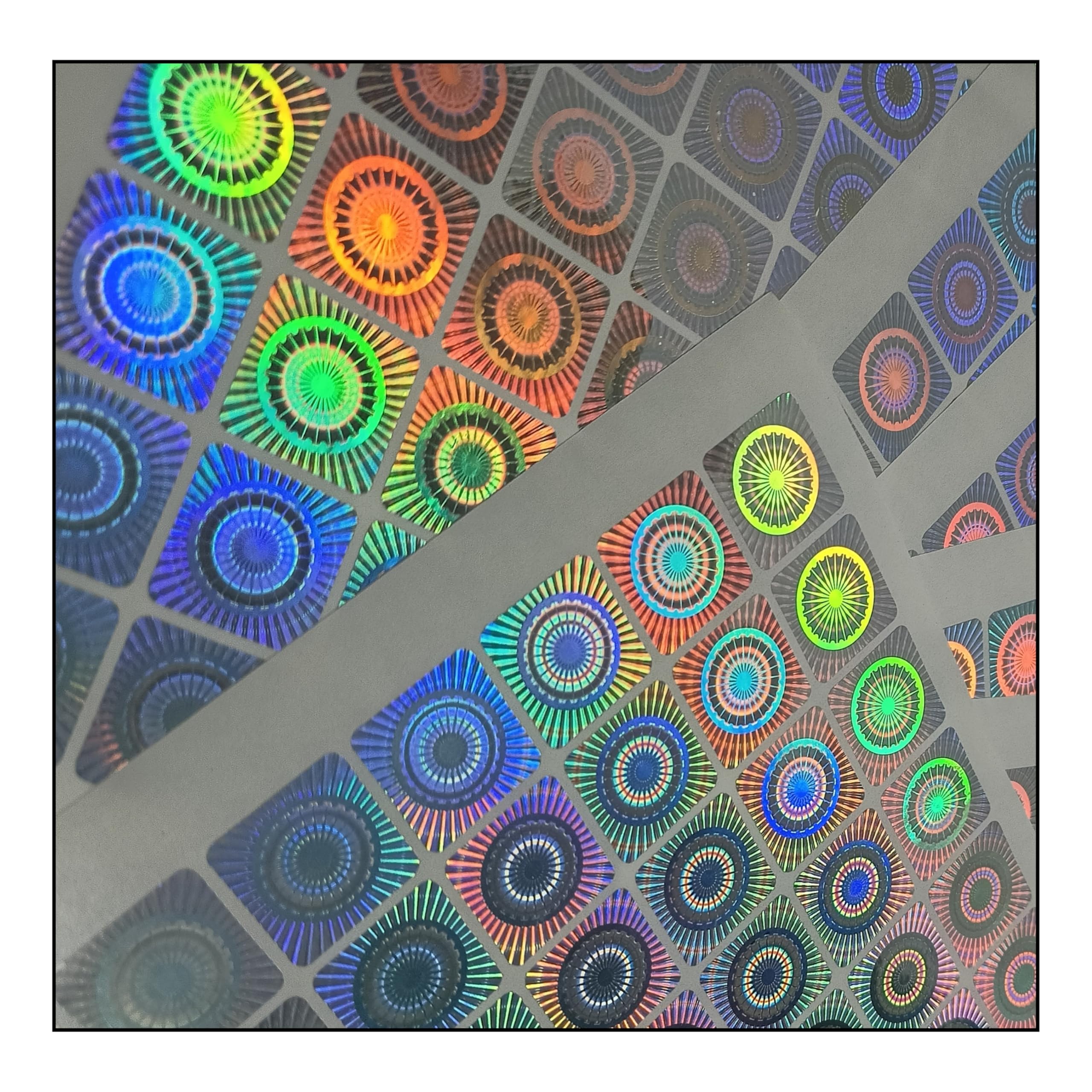 Elysian Official Ashok Chakra Hologram Stickers for Document Authentication, ID Security, and Government Certifications | Anti-Counterfeit Seal for Certificates (Size 20mm-5 Sheets)