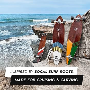 Amazon.com : Magneto 40-inch Pintail Cruiser Longboard