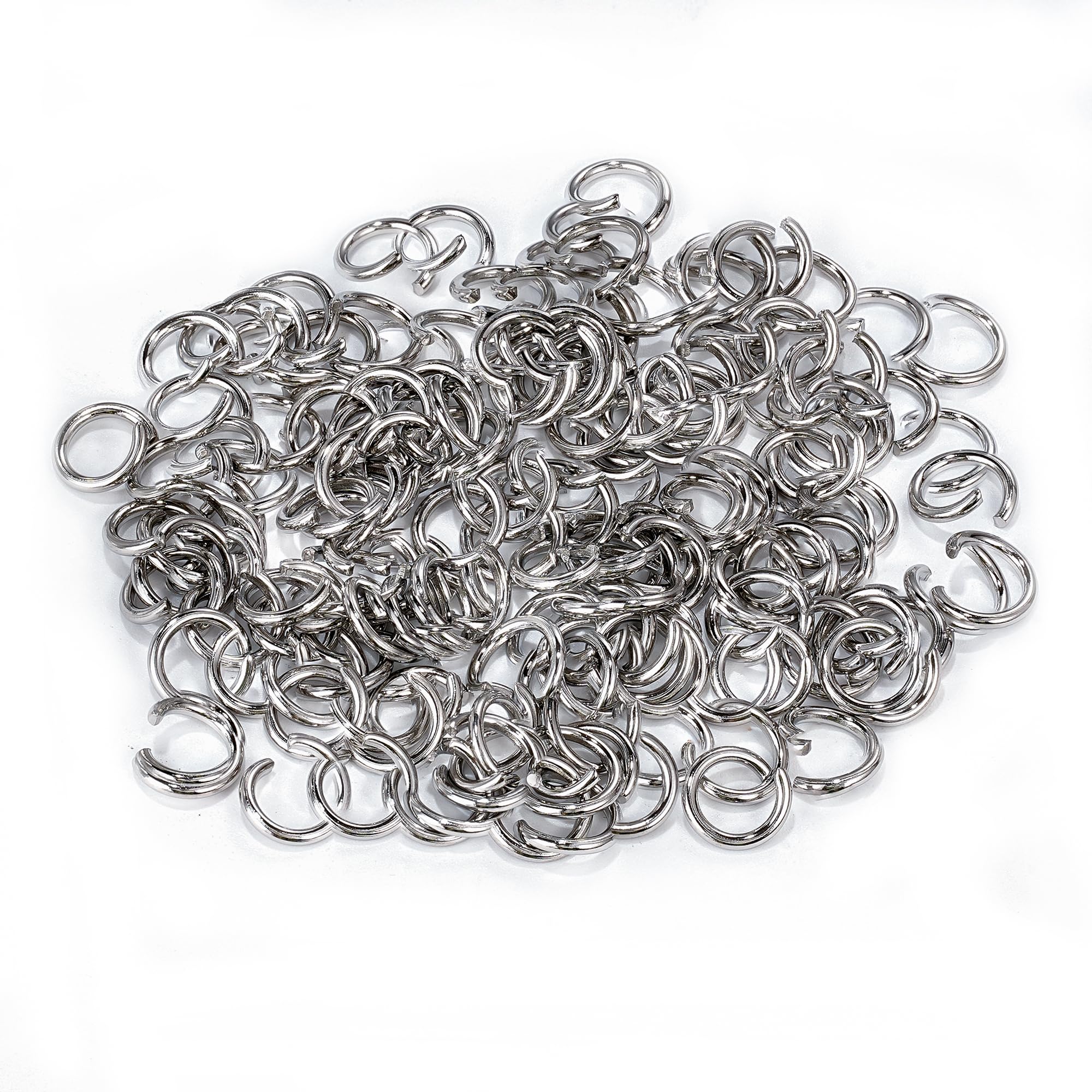 500Pcs 10mm Stainless Steel Open Jump Rings 1.5mm Thick Jumprings for DIY
