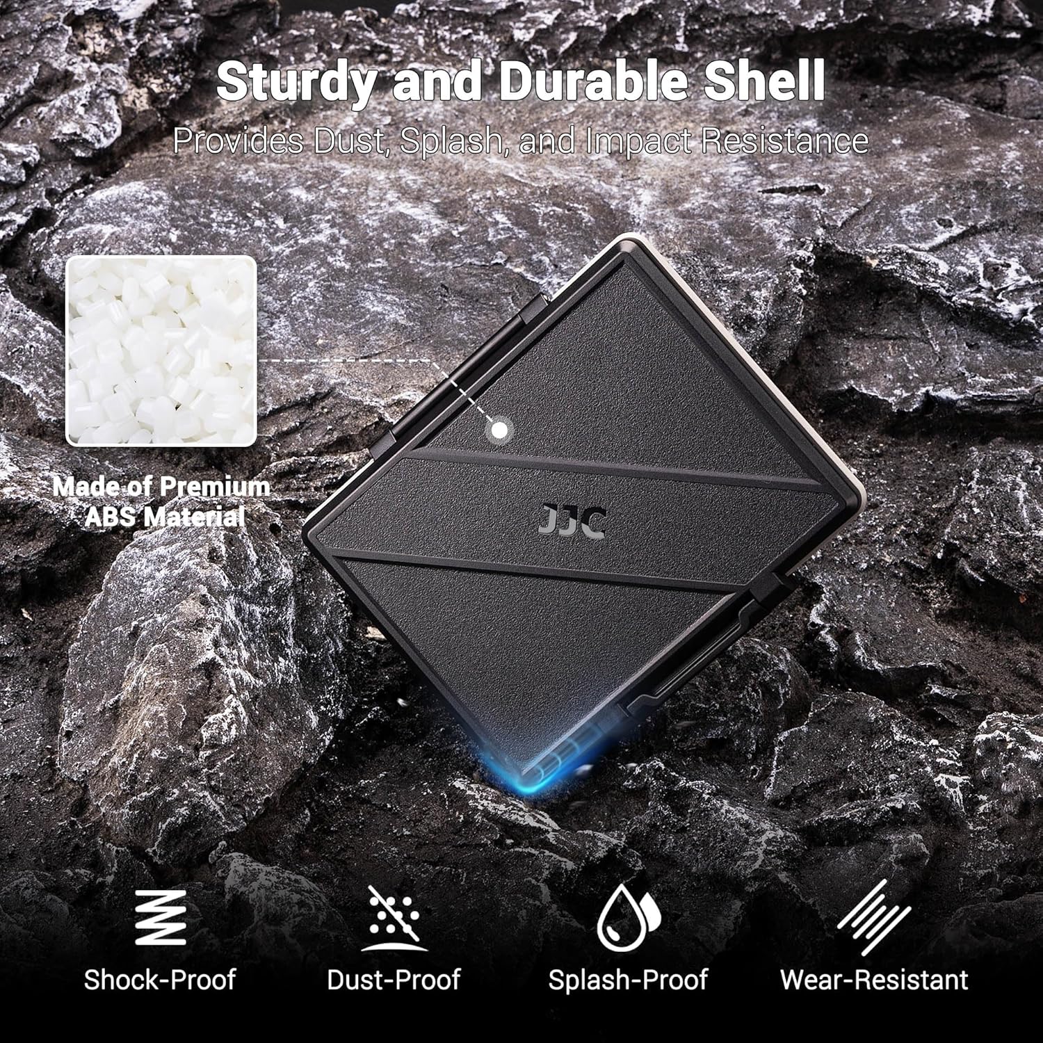 JJC 45 Slots Memory Card Case for 30 Micro SD and 15 SD Cards with AirTag Slot, Water-Resistant Anti-Shock Anti-Dust, Micro SD/SDHC/SDXC TF Card and SD/SDHC/SDXC Holder Organizer Storage - Image 6