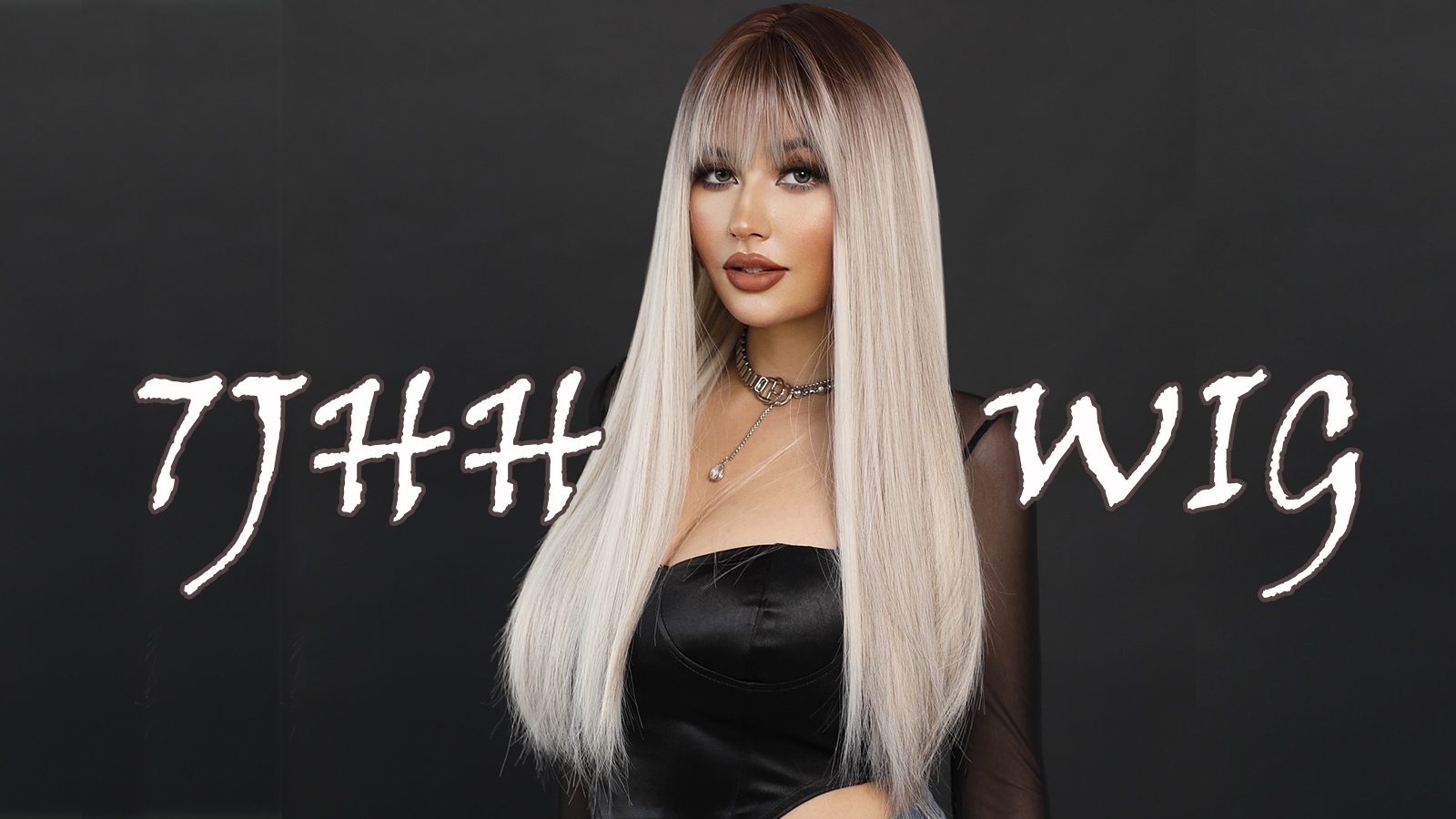 Amazon.com : 7JHH WIGS 26inch Long Straight Wig with Bangs