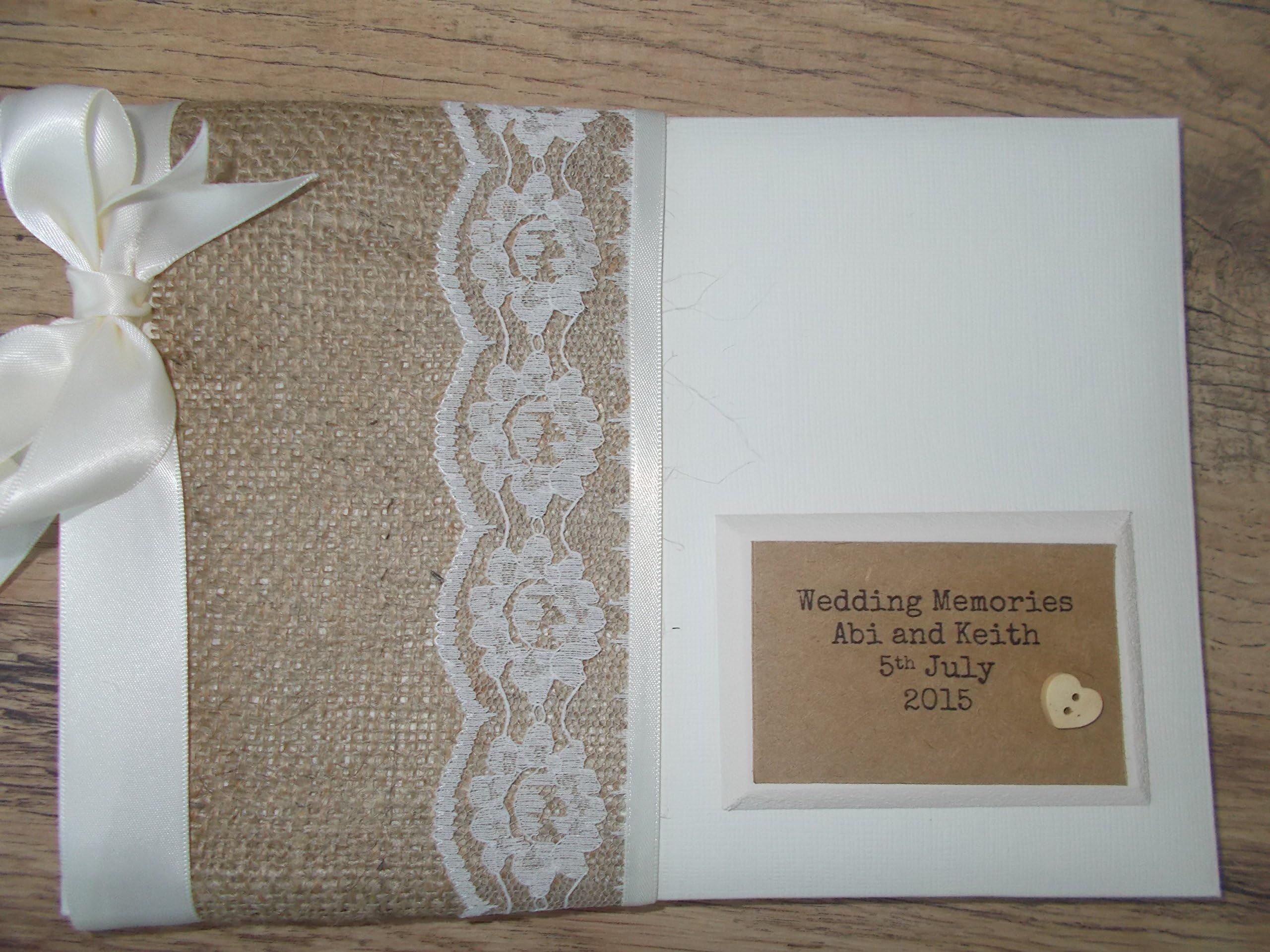 Becky Louise Designs Personalised Wedding Photo Album/Scrapbook/Memory Book With Box