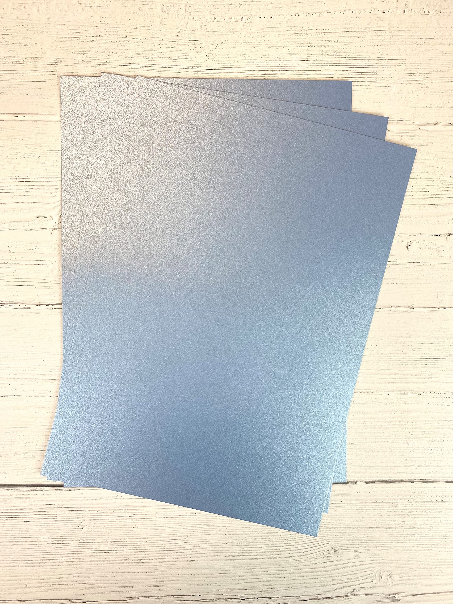 A4 Pearl Card Sky Blue. Pack of 10.