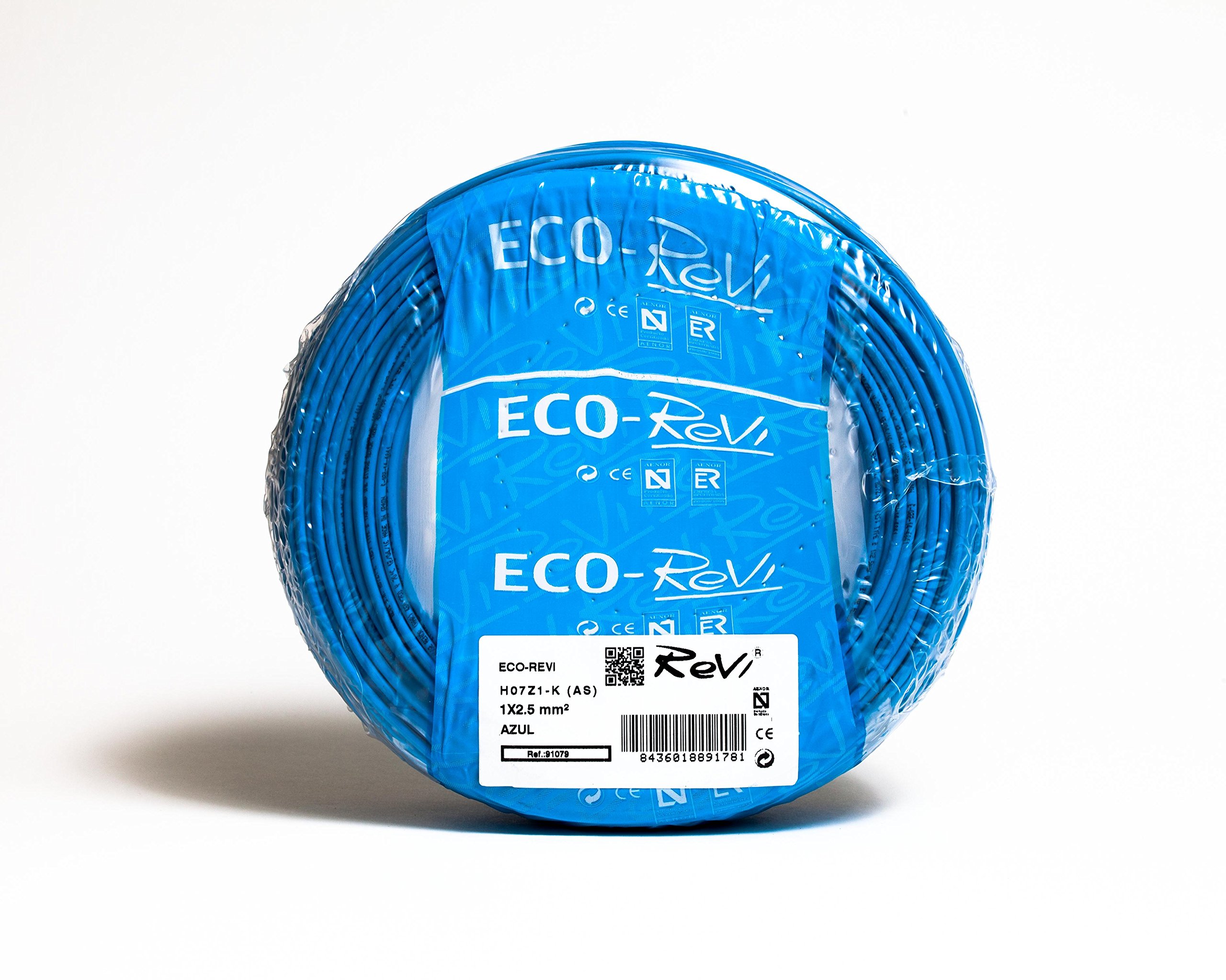 Cable FLEXIBLE LSZH (LIbre de Halógenos) H07Z1-K(AS) 1 x 2,5 mm² 100 m (Azul)