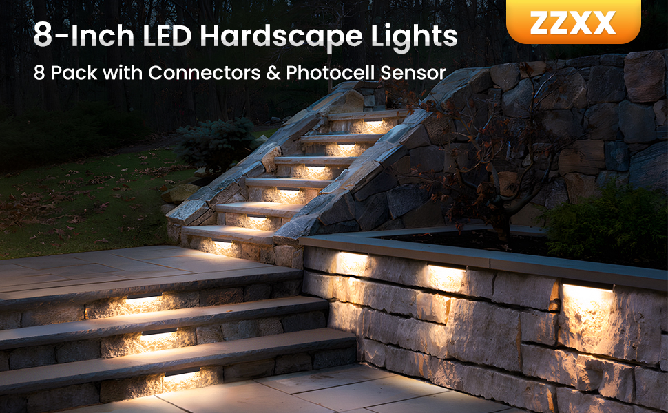 Ｌａｎｄｓｃａｐｅ　ＬＳＢ２０５ ZZXX 8 Inch 5W LED Hardscape Lighting 2700K Retaining Wall Lights