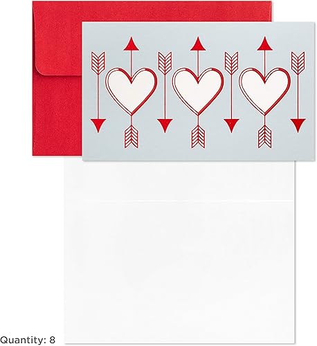 Miniatura 7 de Hallmark Mini tarjetas de San Valentín y calcomanías para la escuela de niños, XOXO, corazones (32 aulas de San Valentín con sobres)