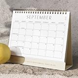 Aesthetic Desk Calendar 2025-2026 - Runs from June 2025 until December 2026 - Beautiful Small Flip Desktop Calendar for Easy Organizing