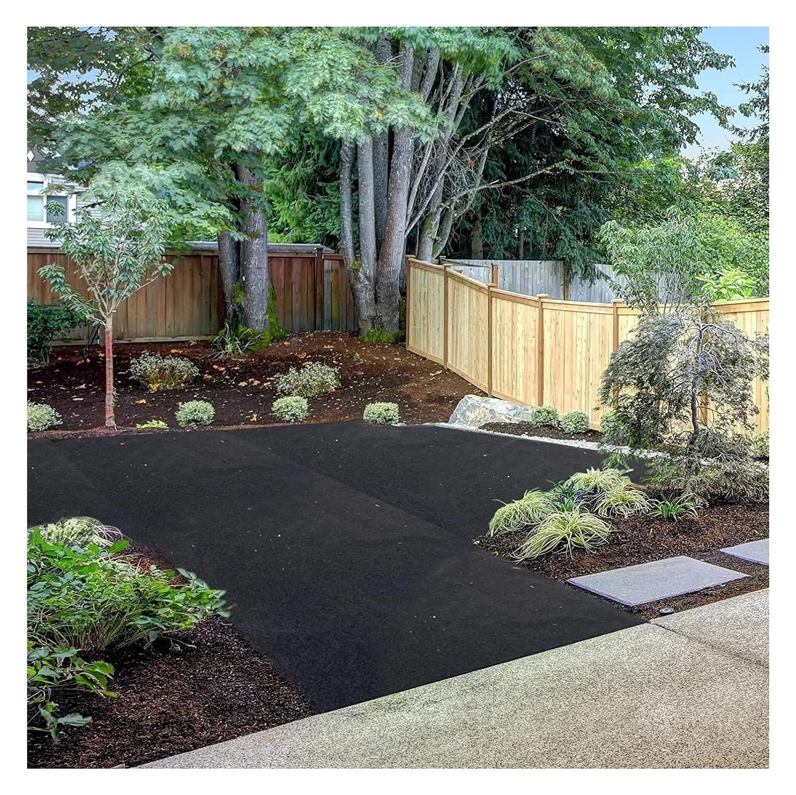 Non Tessuto 1,8 Once Tessuto Resistente alle Erbacce, Panno drenante in PP Non Tessuto for Copertura del Terreno/Tessuto da Giardino/scarichi francesi(1mx50m/3.3ftx164ft)