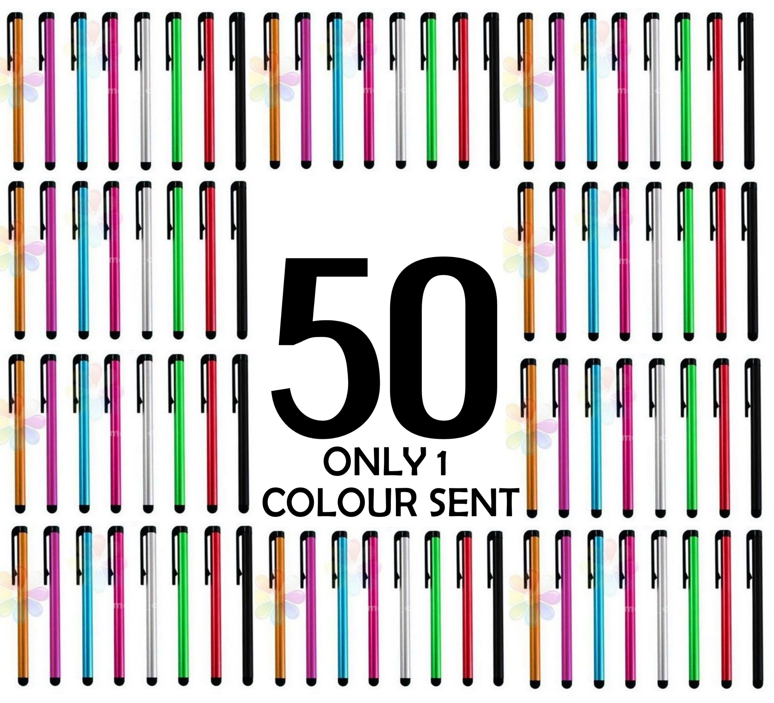 PENCILUPNOSE® 50 x STYLUS PENS FOR TOUCH SCREENS SMALL TABLETS , MOBILE PHONES, BLACKBERRY, SAMSUNG , LG , SONY, HUAWEI ETC.