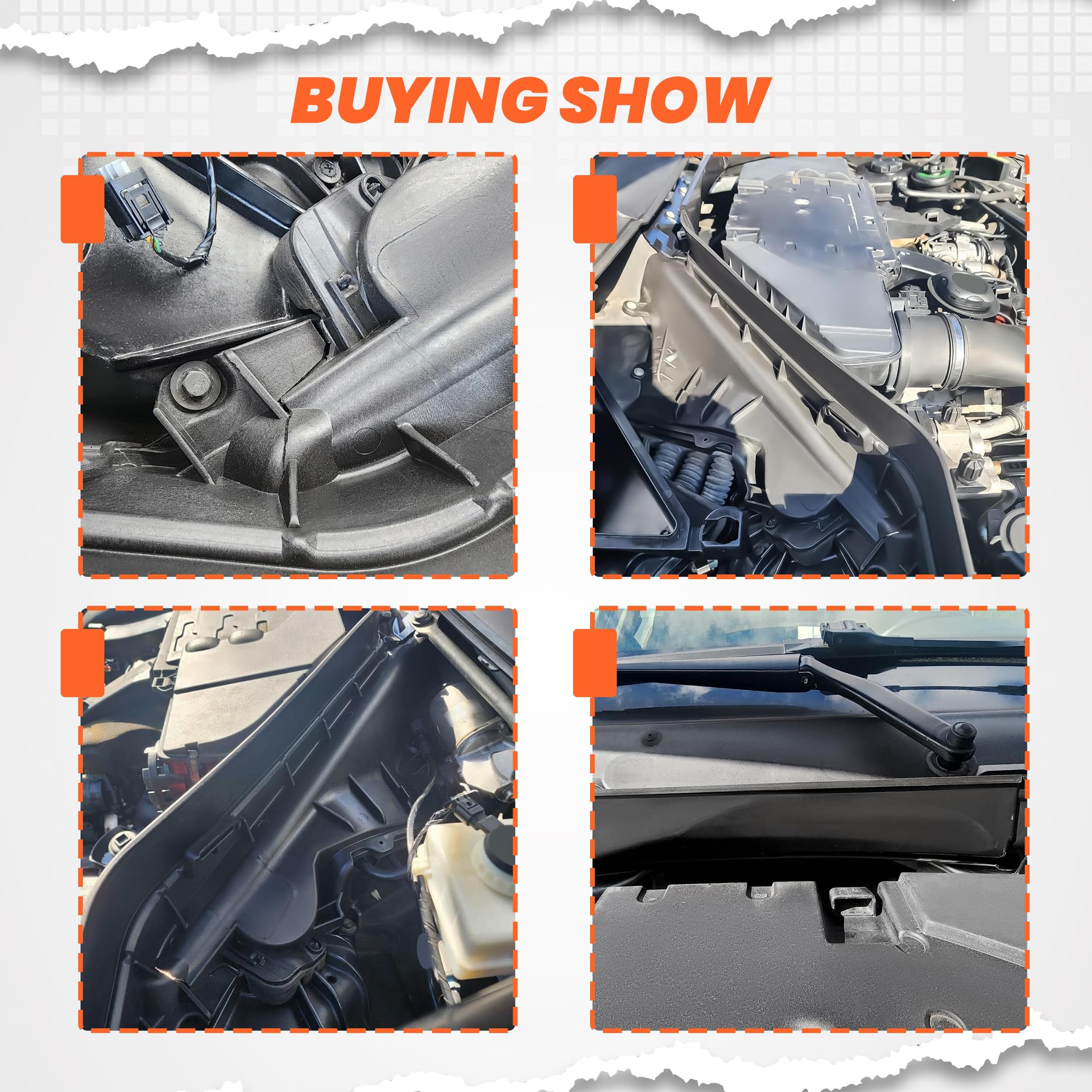 Juego de piezas para parte superior del motor compatible con X6 E71 E72 2008 – 2014, Reemplazo para 51717169421 51717169419