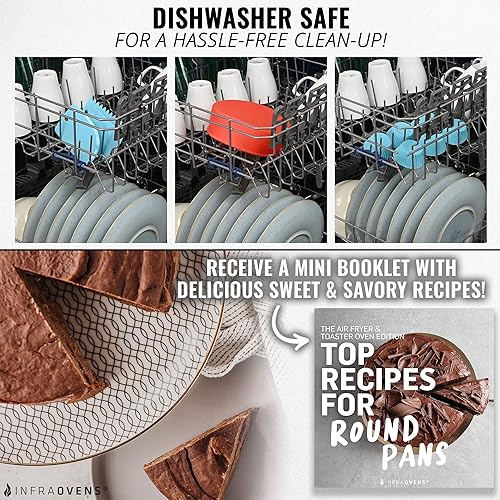 Miniatura 6 de Freidora de aire de silicona para hornear juego de utensilios para hornear de 85 pulgadas XL con tazas para magdalenas raspadores tabla de