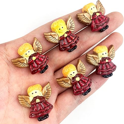 Miniatura 3 de Heyiwell Adorno de resina con parte trasera plana de la serie de Navidad para álbumes de recortes, fiesta, decoración del hogar, clip para el