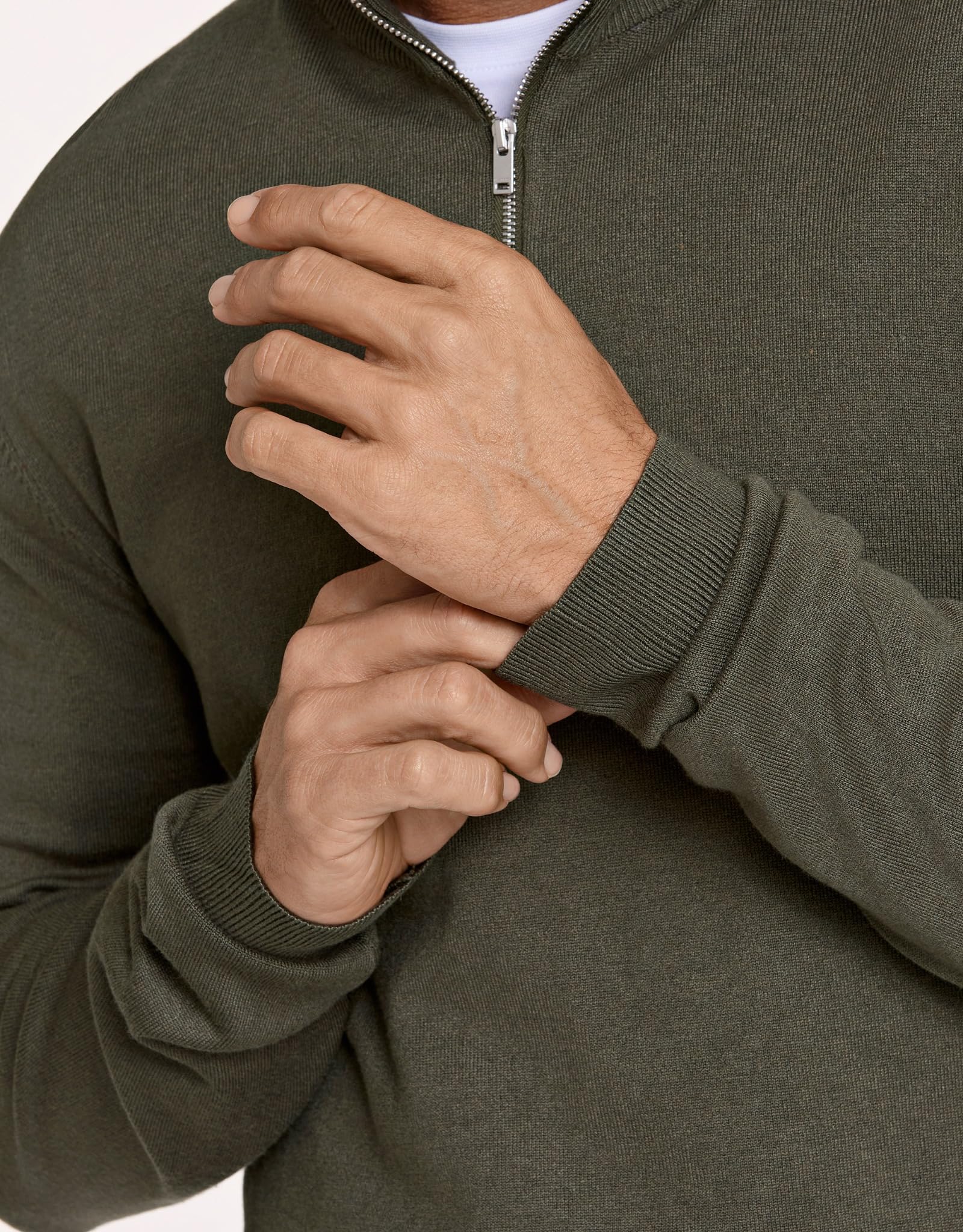 Lindbergh Rollkragenpullover Herren mit Reißverschluss | Strickpullover Zip Herren Relaxed Fit mit hohem Kragen & feinem Rippstrick | Weich & körperbetont | Größe S-3XL