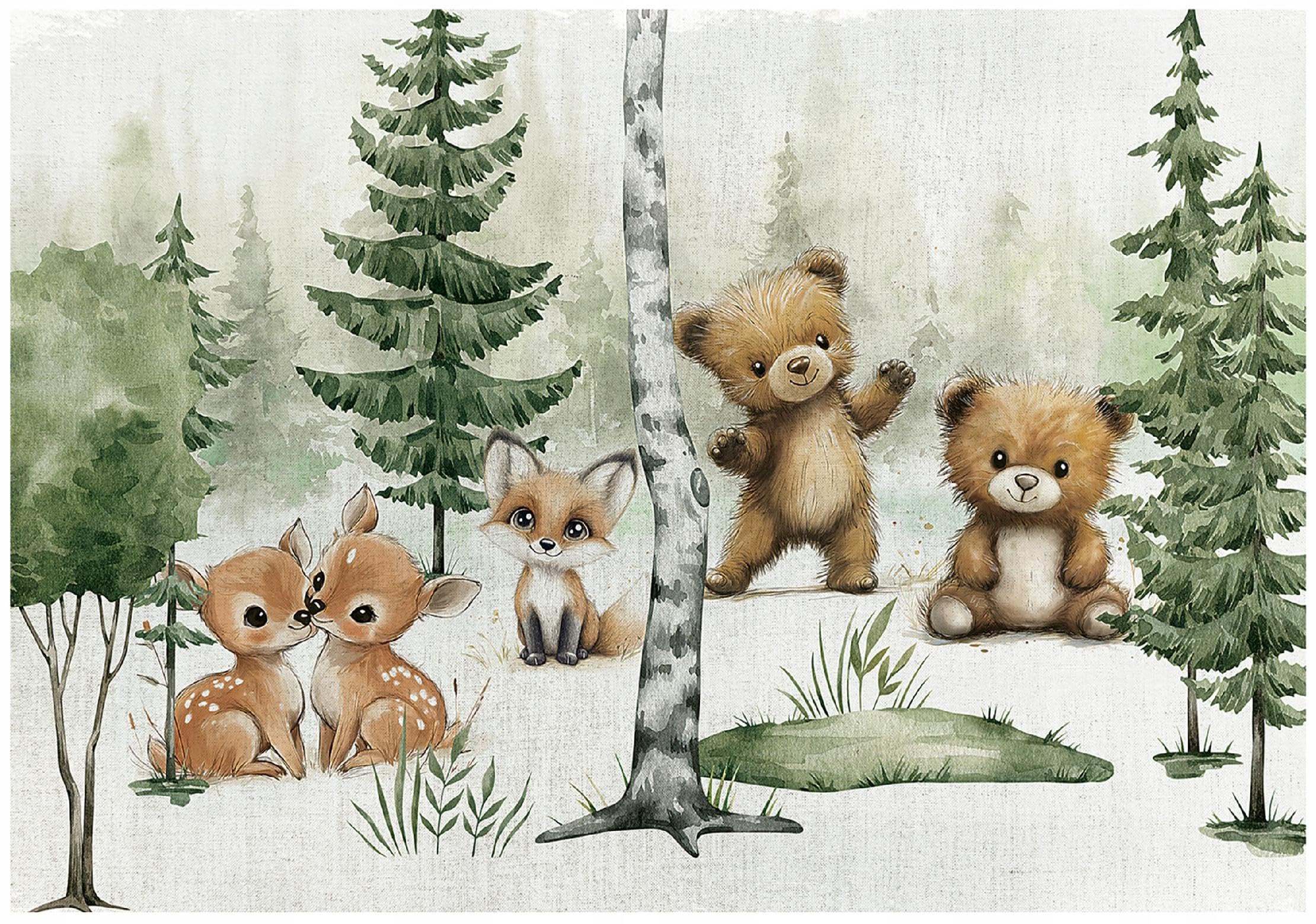 Papier peint forêt animaux créez une bulle de nature pour enfant