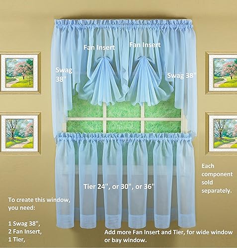 Vista 393 de Today's Curtain - Cortina Emelia de gasa original, panel de 84 pulgadas, negro, 60 pulgadas de ancho x 84 pulgadas de largo