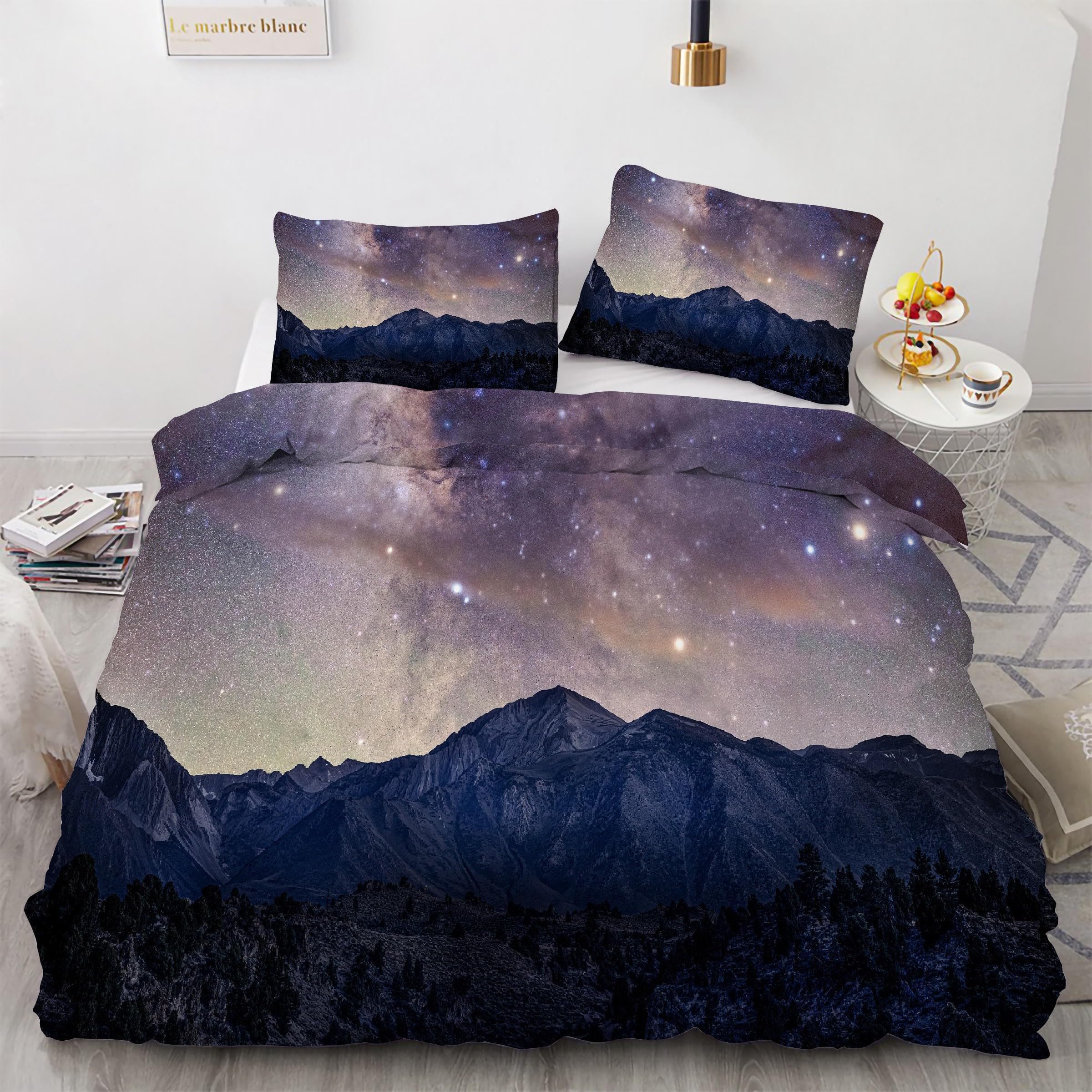 Housse de couette 240x260 anti-glisse avec fermeture éclair en microfibre
