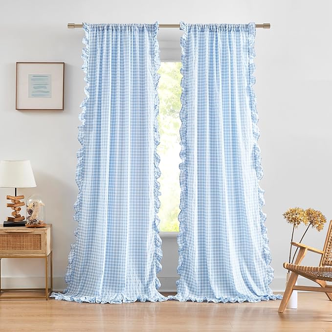 Tenda In Pizzo Con Nappe Fatte A Mano ZJDECOR – Bianco/Beige, Geometrica, Semi-Trasparente, Tasca Per Asta - 3