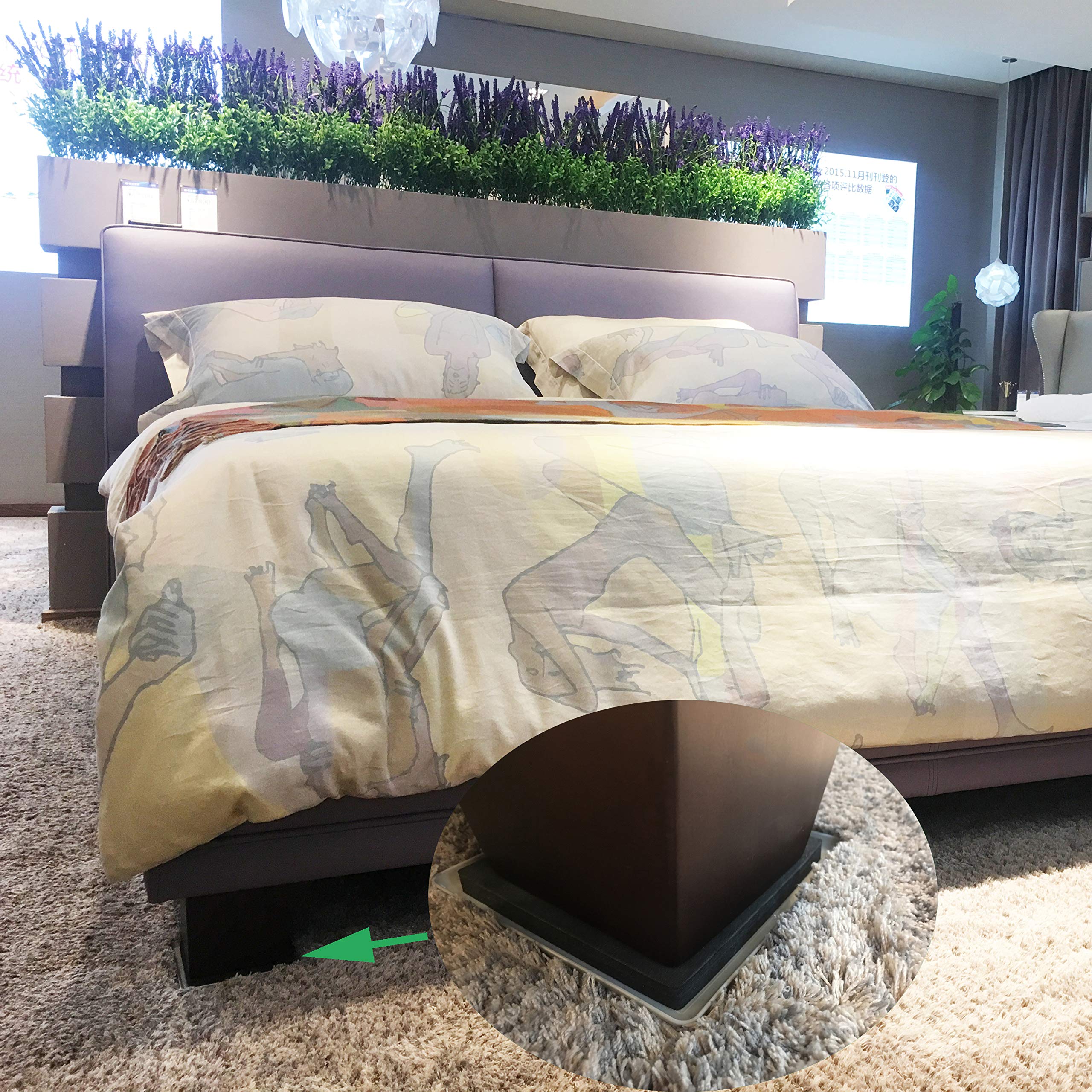 8pcs 5in Reusable Carpet Slider-Furniture Slider-Furniture Moving Slider-Moving Pad-Sofa Glider-Furniture Glides — view 5