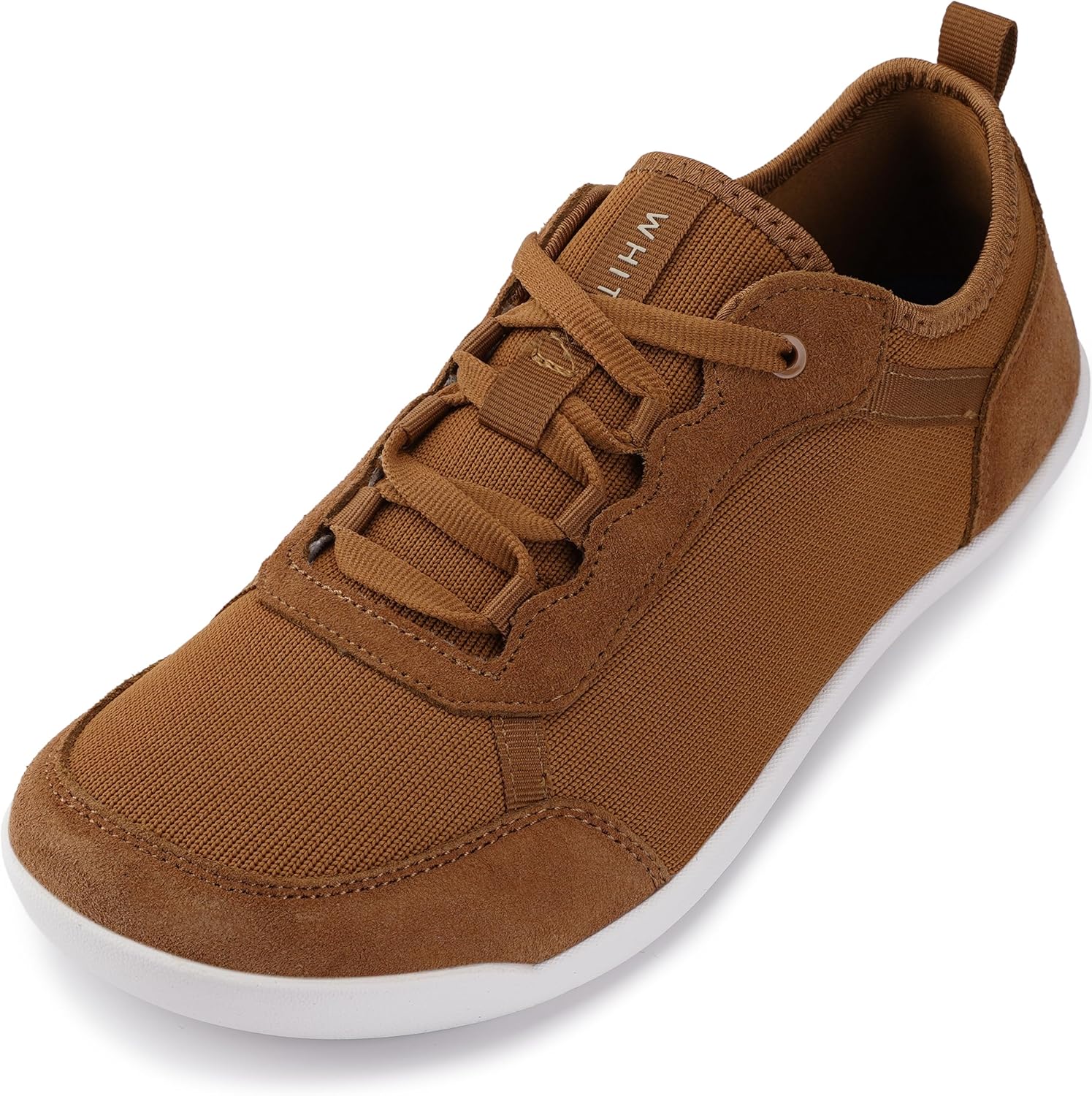 WHITIN Men's Wide Toe Box Barefoot Cross-Training Shoes - Zero Drop Sole - Suede Patchwork Design