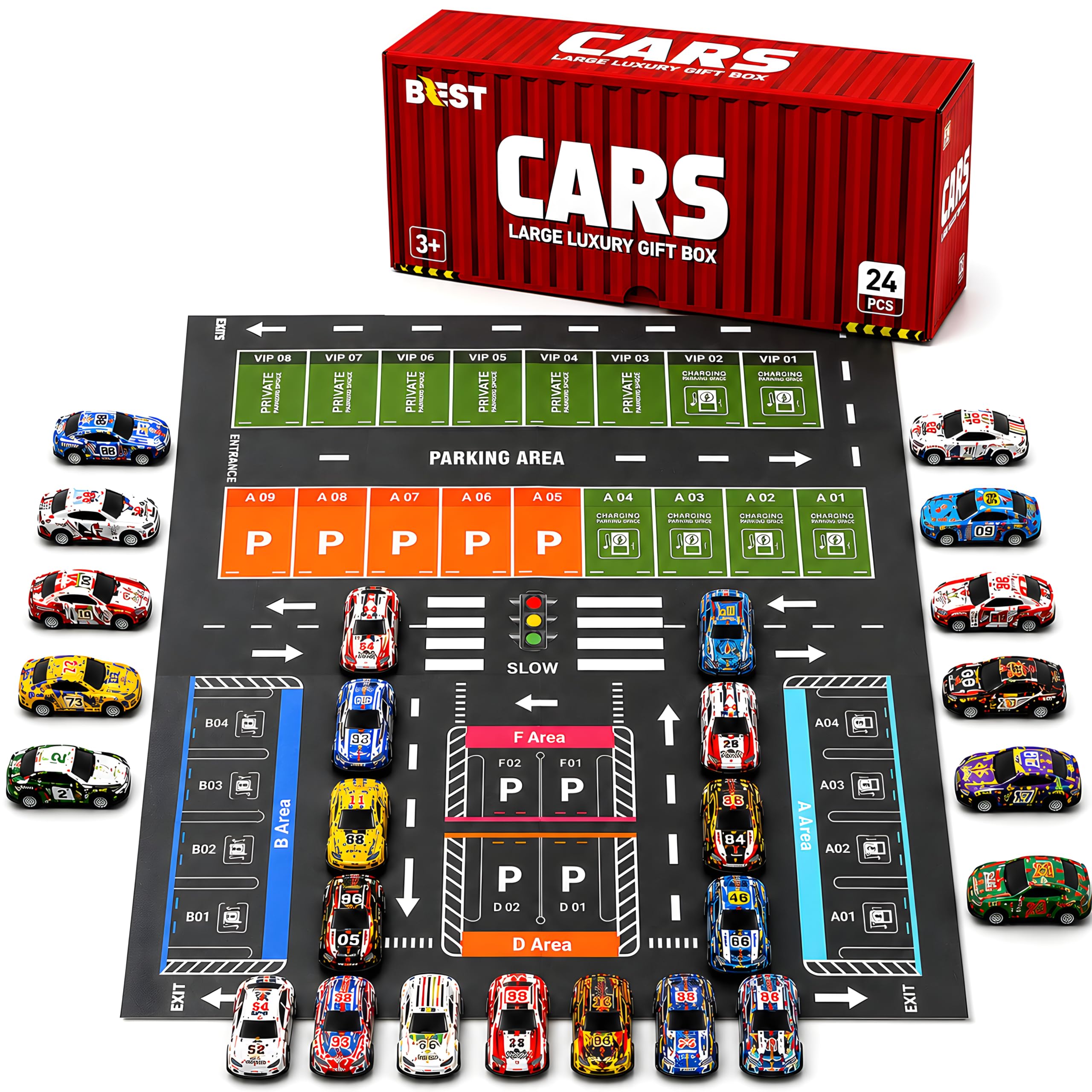Cable World Set of 10 Mini Racing Metal Die Cast Car Set | Khilona Metal Car for Kids | Pull Back Vehicles | Best Birthday Gift, Return Gift, Diwali Gift for Boys and Girls (Multi Color & Design) — Amazon image 12