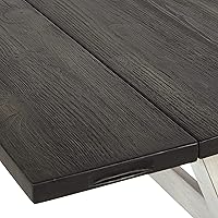 Vista 9 de OSP Home Furnishings Kristen Flip-Top Expanding Desk to Dining Table, Charcoal Finish acabado gris oscuro