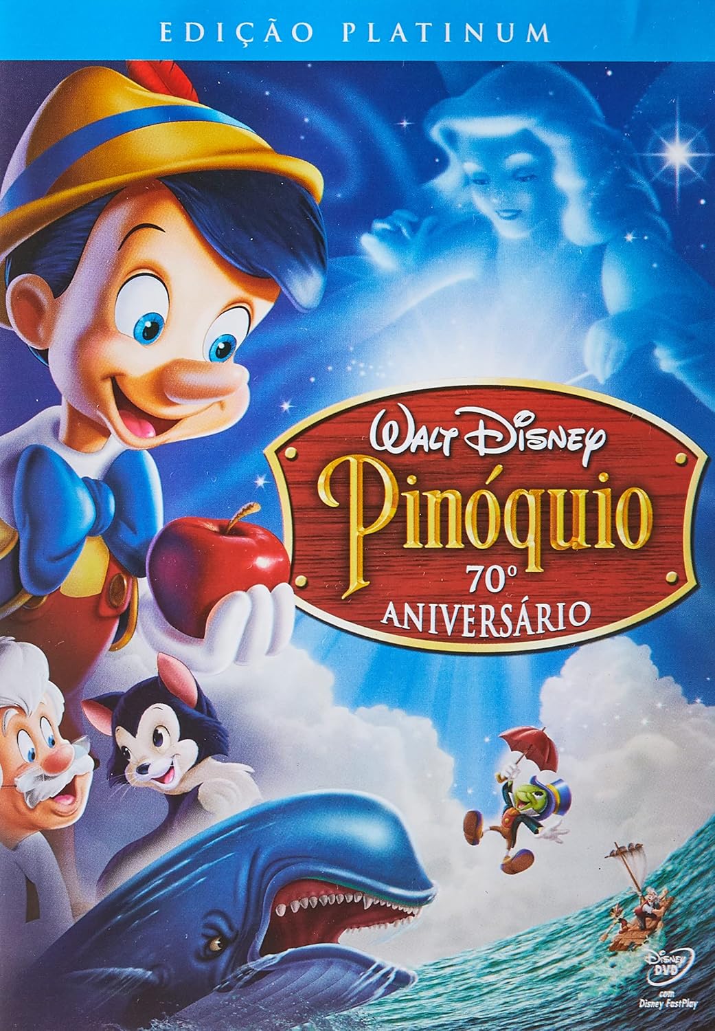 Disney Pinoquio Pinocchio Brazilian Edition English + Portuguese + Spanish Region 1 + 4