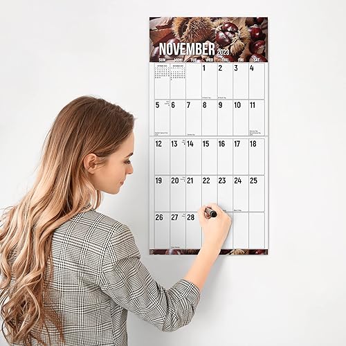 Miniatura 3 de RED EMBER The Big Grid Jumbo - Calendario mensual de pared de enero, diciembre de 2023, edición de lujo, planificadores fáciles de leer para