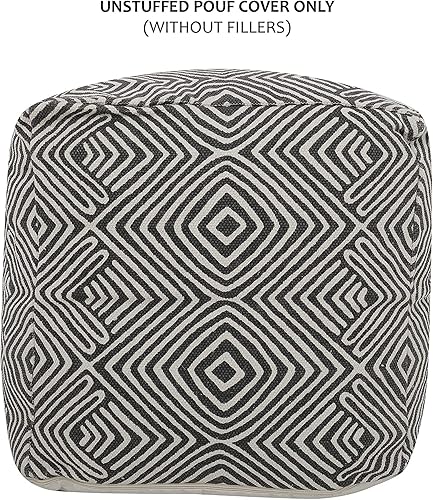 Miniatura 21 de REDEARTH · Puf otomano sin rellenos, con textura, cubo de almacenamiento, puf, reposapiés para sala de estar, dormitorio, guardería, habitación de